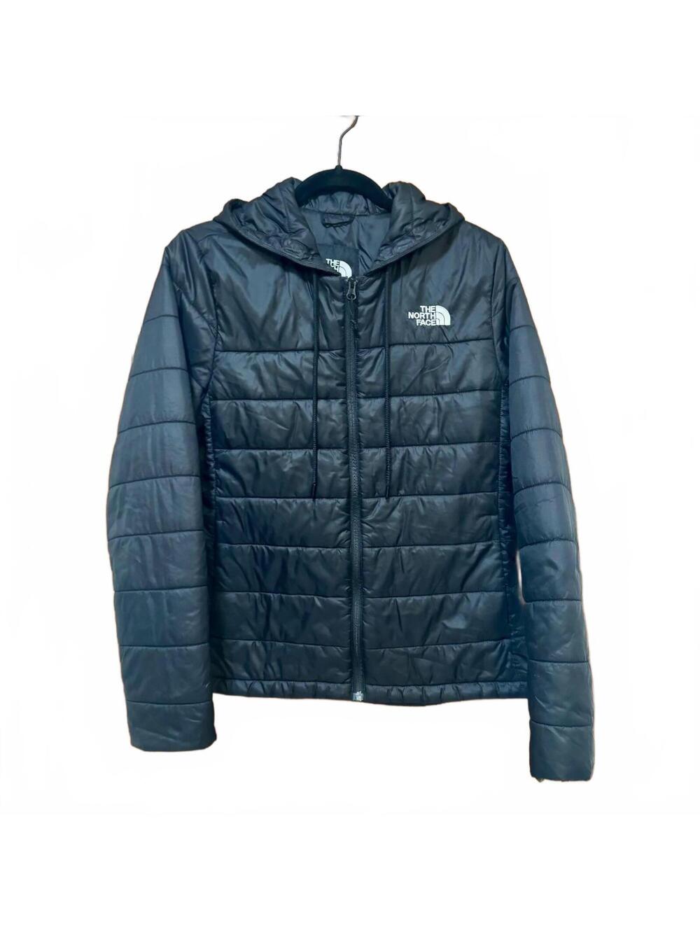 The North Face Women's Hooded Puffer Jacket Black/Navy Size L